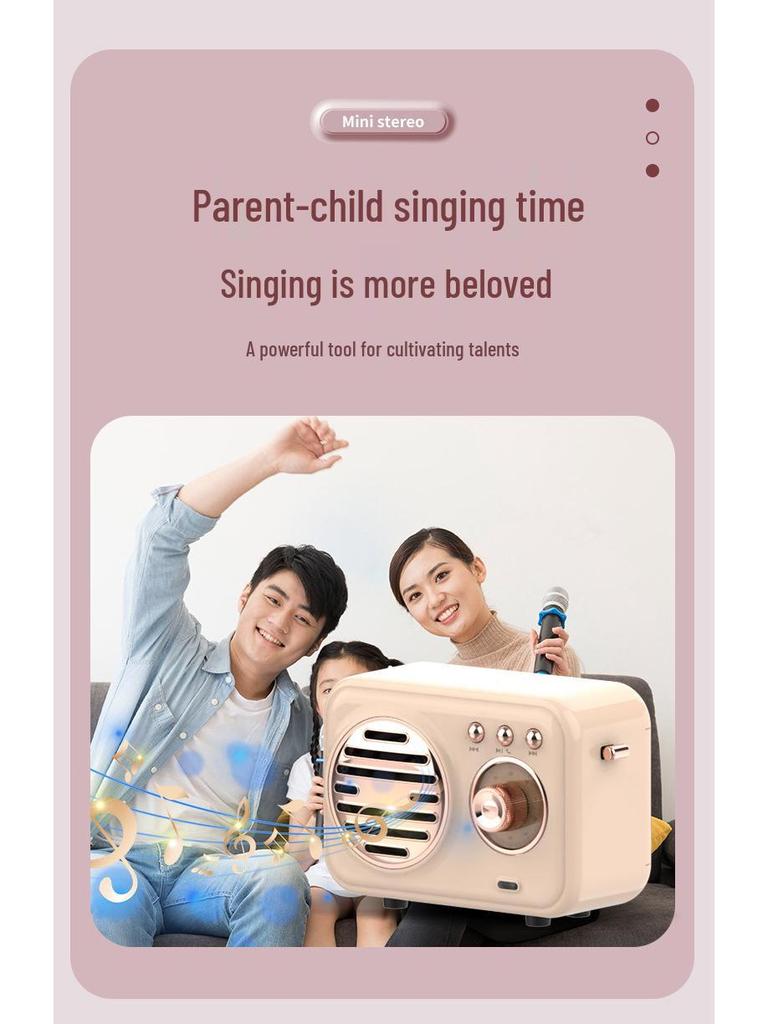 W13 Ретро Мини Беспроводная Уличная Портативная Радиоколонка с Громким Басом