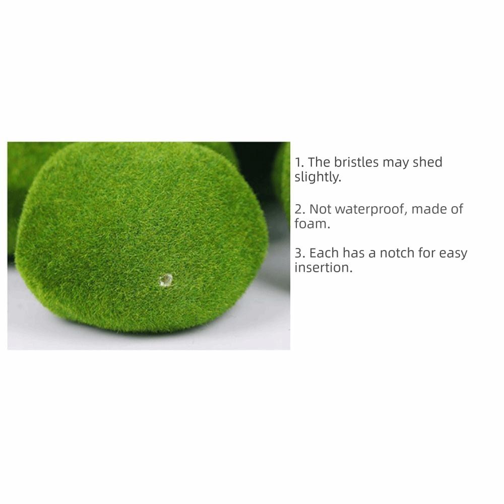 2/4/6/10PCS Flocking Foam Artificial Moss Rocks Micro Landscape Miniature Figurine Landscape Making