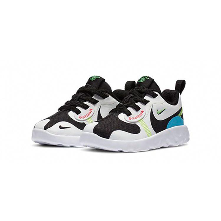 Nike Кроссовки Renew Lucent 2 низкие для малышей Черно-бело-голубые для младенцев и малышей CN8553-101