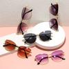 Metal Cat Eye Sunglasses Small Frame Personality Trend Hip Hop Triangular Sunglasses Women'S Glasses