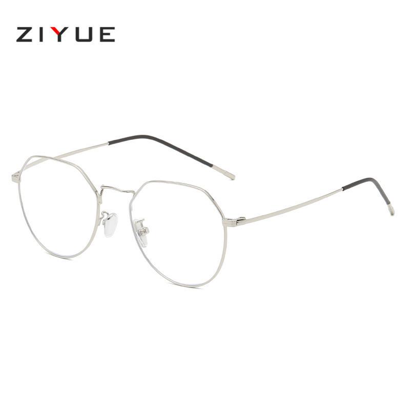 Linhai Ziyue Eyewear Factory, mid-to-high-end men's and women's metal flat glasses, stainless steel frame glasses