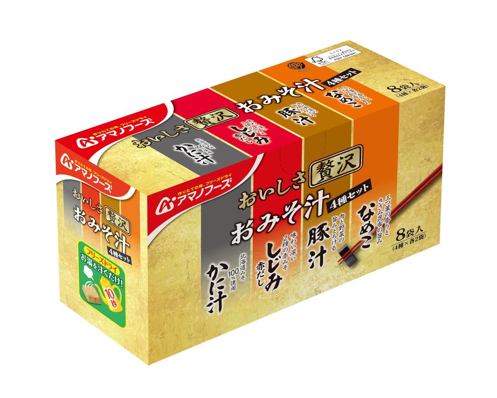 Набор супа мисо Amano Foods Luxury, 4 вида, 8 порций