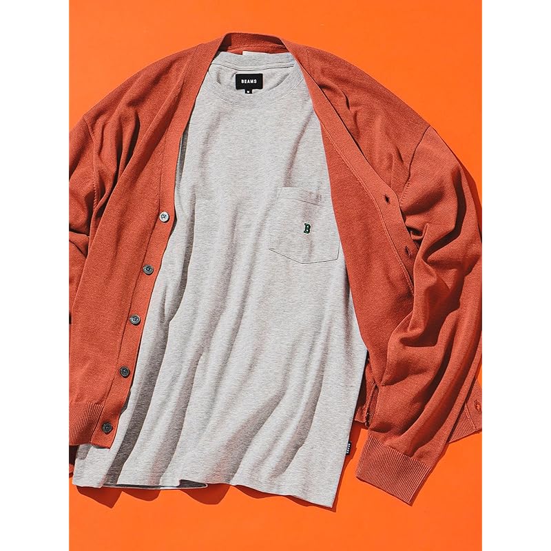 [Beams] S/S TEE B logo pocket T-shirt men's TOP_GREY XL 11041320803