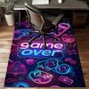 Neon Game Over Art Area Rug Suitable for Indoor And Outdoor,Carpets for Kitchens, Homes, Offices, Living Rooms,Home Decor,Christmas Gift