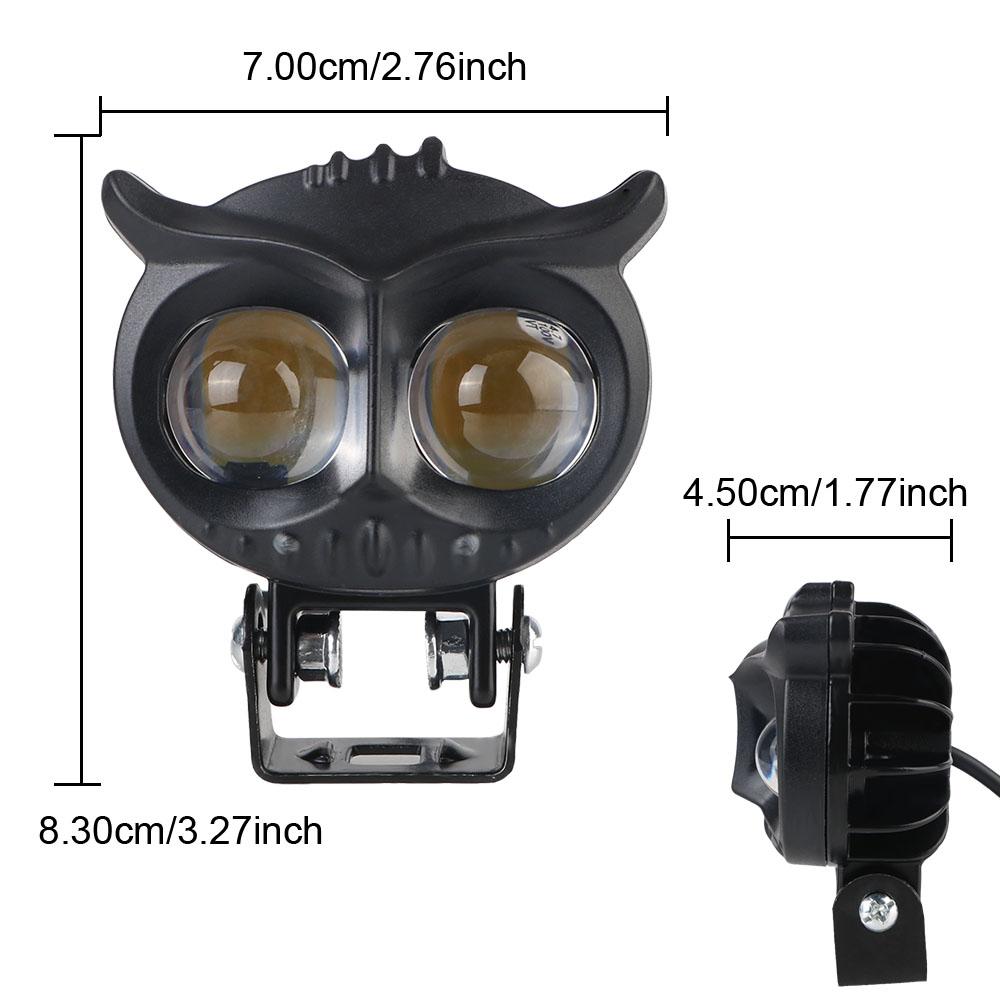 1 шт. двухцветные 2 режима вспомогательные прожекторы сова дизайн аксессуары для мотоциклов фары для мотоцикла мотоцикл скутер противотуманные фары ходовые огни