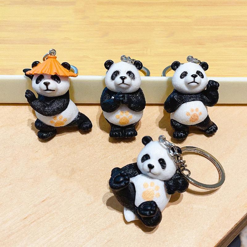 Брелок-подвеска в виде мультяшной панды Милый брелок-подвеска в виде панды Изысканный универсальный рюкзак Украшения Аксессуары Подарки