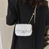 Trendy Small Square Pu Shoulder Bag For Casual Street Fashion In Black Pink Yellow And White