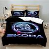 3PCS SKo-da Bedding Set Printed Duvet Cover Closure Includes 1 Duvet Cover & 2 Pillowcases for All Seasons Bedroom Decor