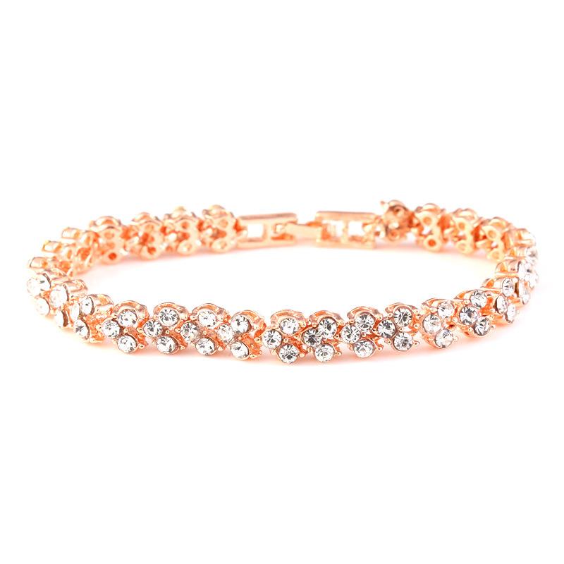 European and American New Bracelet Fashion Ladies Diamond-encrusted Zircon Bracelet for Girlfriend Valentine's Day Gift