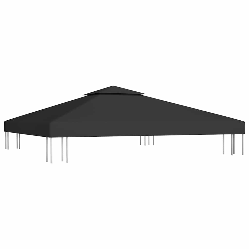 Pavilion Roof Cover with Chimney Opening 310 g m² 3 x 3 m Black