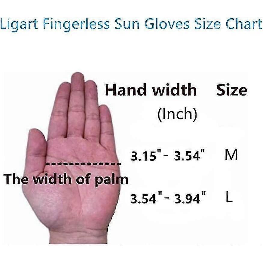 UPF 50+ Fingerless Sun Gloves for UV Protection Hand Cover for Women Fishing, Driving, Cycling & Hiking