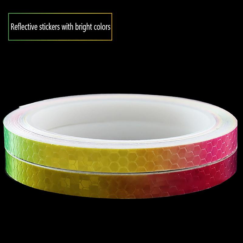 1 см x 8 м наклейки для велосипеда светоотражающая лента флуоресцентные полосы для горного велосипеда велосипедные ленты для велосипедного шлема мотоцикла скутера