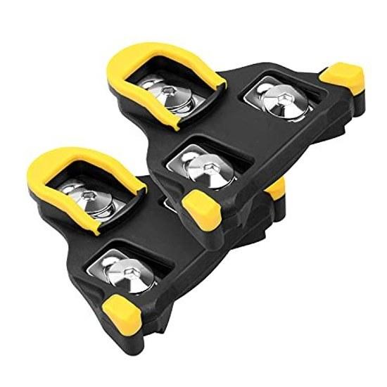 Thinvik Bicycle Cleats Cleat Set Compatible Shimano SPD-SL System SH10 SH11 SH12 3-Hole Cycling Shoes Durable Non-Slip