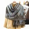 Jacquard Scarf Women's Winter Thickened Warm Ethnic Style Shawl High End New Imitation Cashmere Scarf