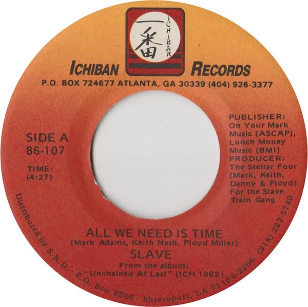 7-дюймовая пластинка SLAVE All We Need Is Time 86107 Ichiban Records 1986 US SoulFunk Б/у
