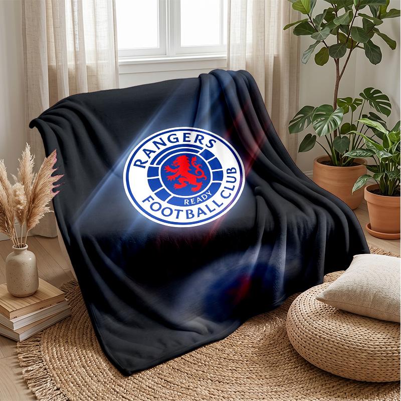 Rangers FC Soft Flannel Fleece Blanket Lightweight Cozy Warm Throw Blanket For Sofa Bed Home Decor