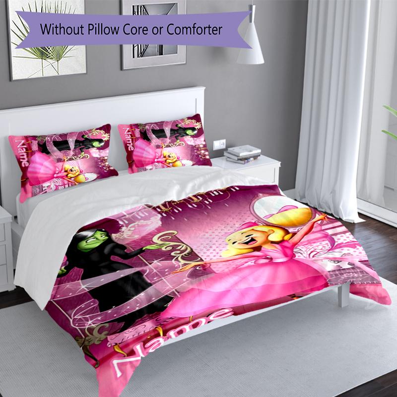 3pcs Custom Name Wicked Bedding Set,Includes 1 Duvet Cover and 2 Pillowcases,All-season Bedroom Decor