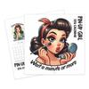 Vintage Pin Up Girl Wall Calendar – Retro American Style Monthly Hanging Art Calendar For Home Decoration