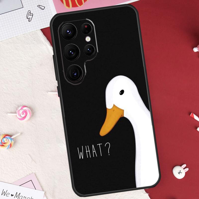Мультяшный Милый Гусь Чехол Для Samsung Galaxy S24 FE S20 FE S21 S22 S23 S25 S26 Ultra S10 Plus S25 FE Чехол-Оболочка