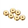 20Pcs/lot 3-10 Mm Stainless Steel Charm Spacer Beads Flat Round Loose Big Hole Beads For DIY Jewelry Making Supplies Accessories