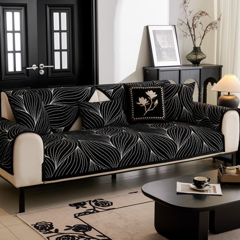 Light Luxury High-End Sofa Cushion Chenier Four-Season Universal New Non-Slip Leather Seat Cushion Sofa Cover Cover