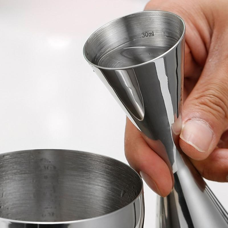 Measuring Cups Cocktail Jigger Cocktail Shaker Stainless Steel Liquid Mini Espresso Shot Glass Kitchen Bar Accessories