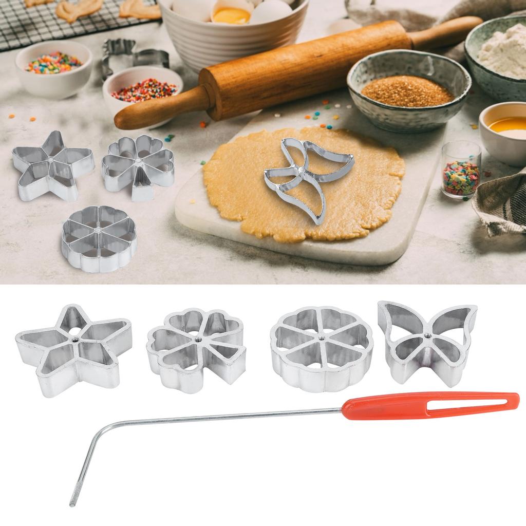 4Pcs Cake Printing Pastry Mold Dessert Maker Waffle Model Set Baking BU