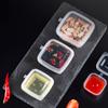 50Pcs/Pack Square Sauce Cup With Cover Clear Mini Plastic Dipping Sauce Cups