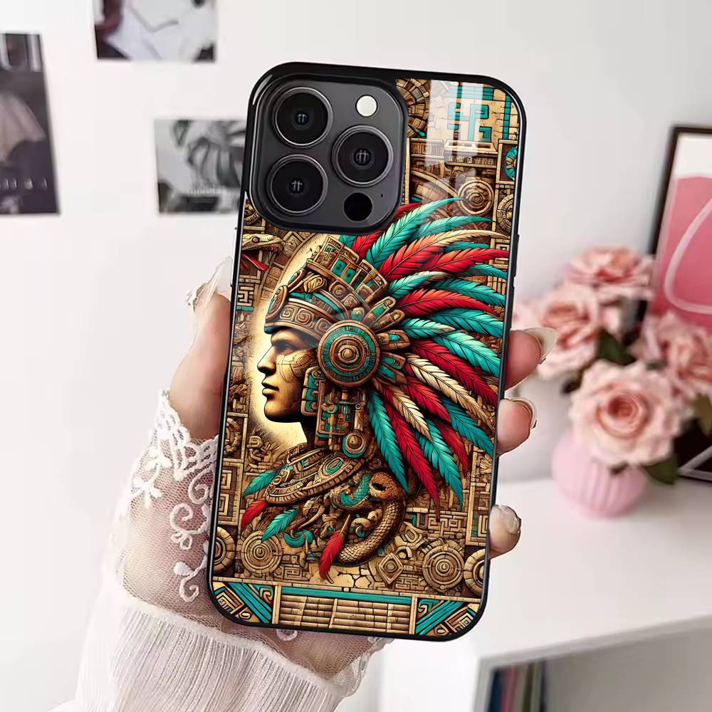 Mayan Aztec Calendar Statue  Phone Case For iPhone 17,16,15,14,13,12,Plus,Pro,Max For Magsafe Magnetic Wireless Charge