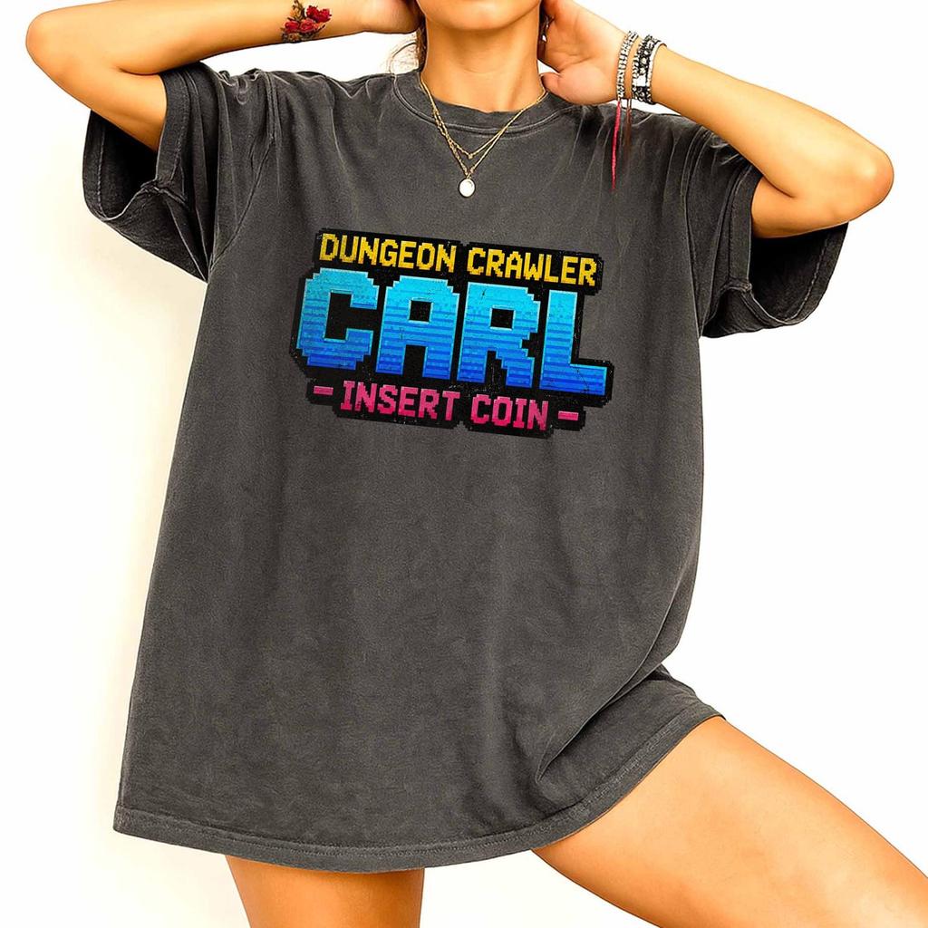 Dungeon Crawler Carl Shirt, Comfort Colors Shirt, Insert Coin Retro Gamer Tee