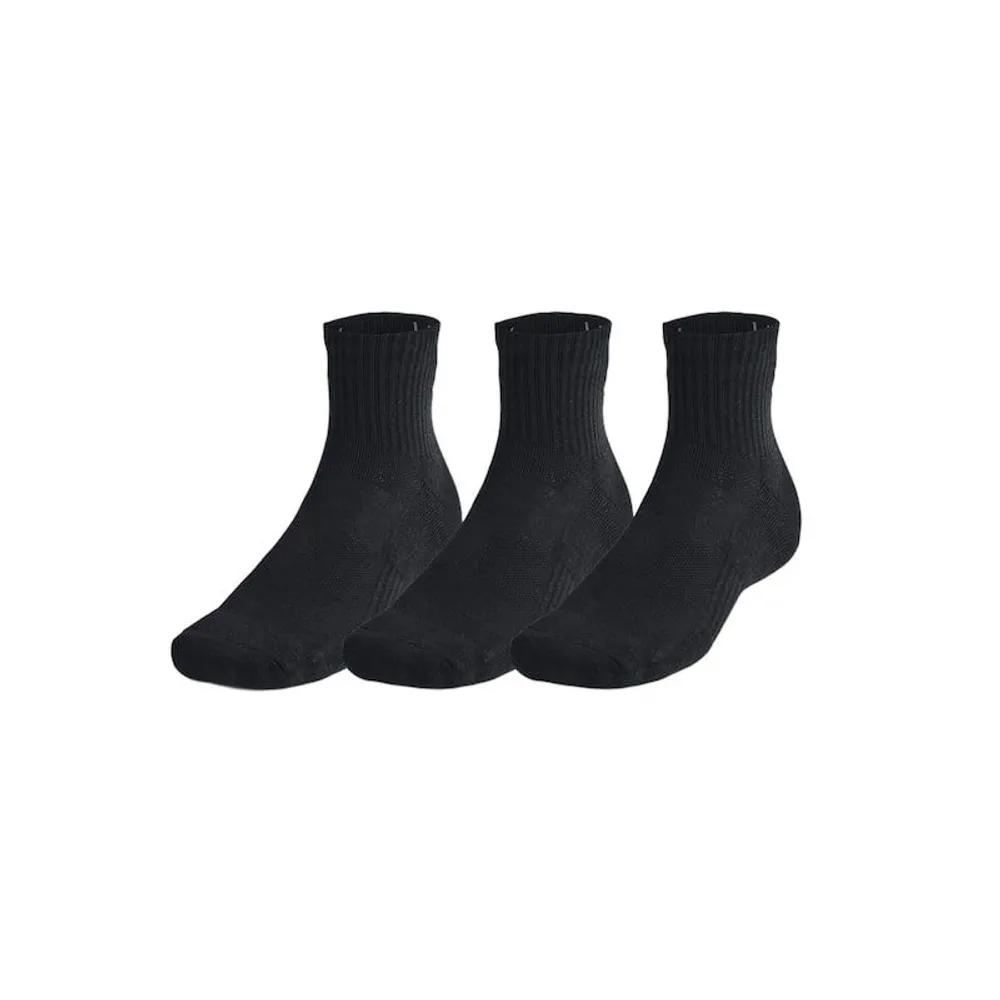 UNDER ARMOUR Unisex Training Cotton Quarter Socks 3 Pairs 1386372-001