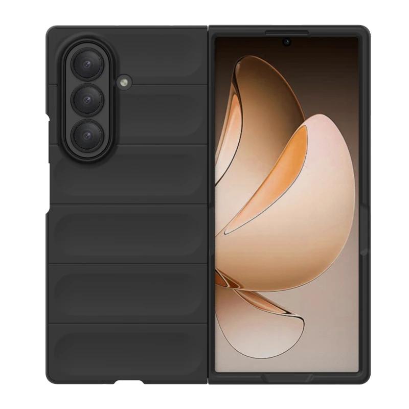 Простой Бизнес Чехол для Телефона для Samsung Galaxy Z Fold 7 6 5 4 3 Мягкий Жидкий Силикон Ощущение Голого Устройства Защита от Падения Защитная Крышка
