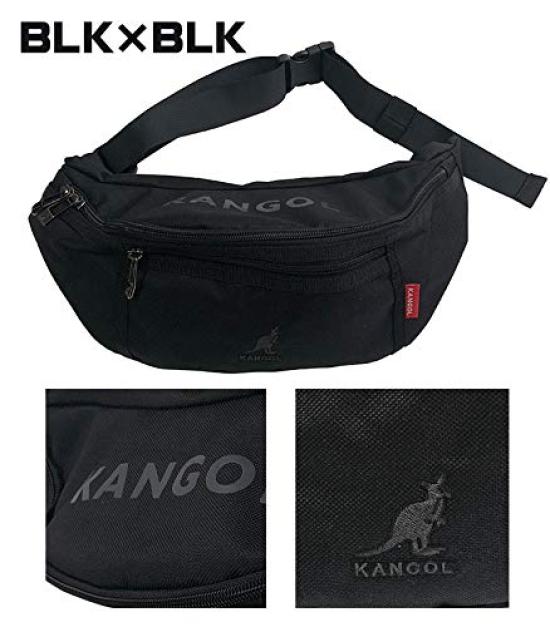 Поясная сумка поясная сумка кроссбоди унисекс [Kangol] (ЧЕРНЫЙ×ЧЕРНЫЙ)