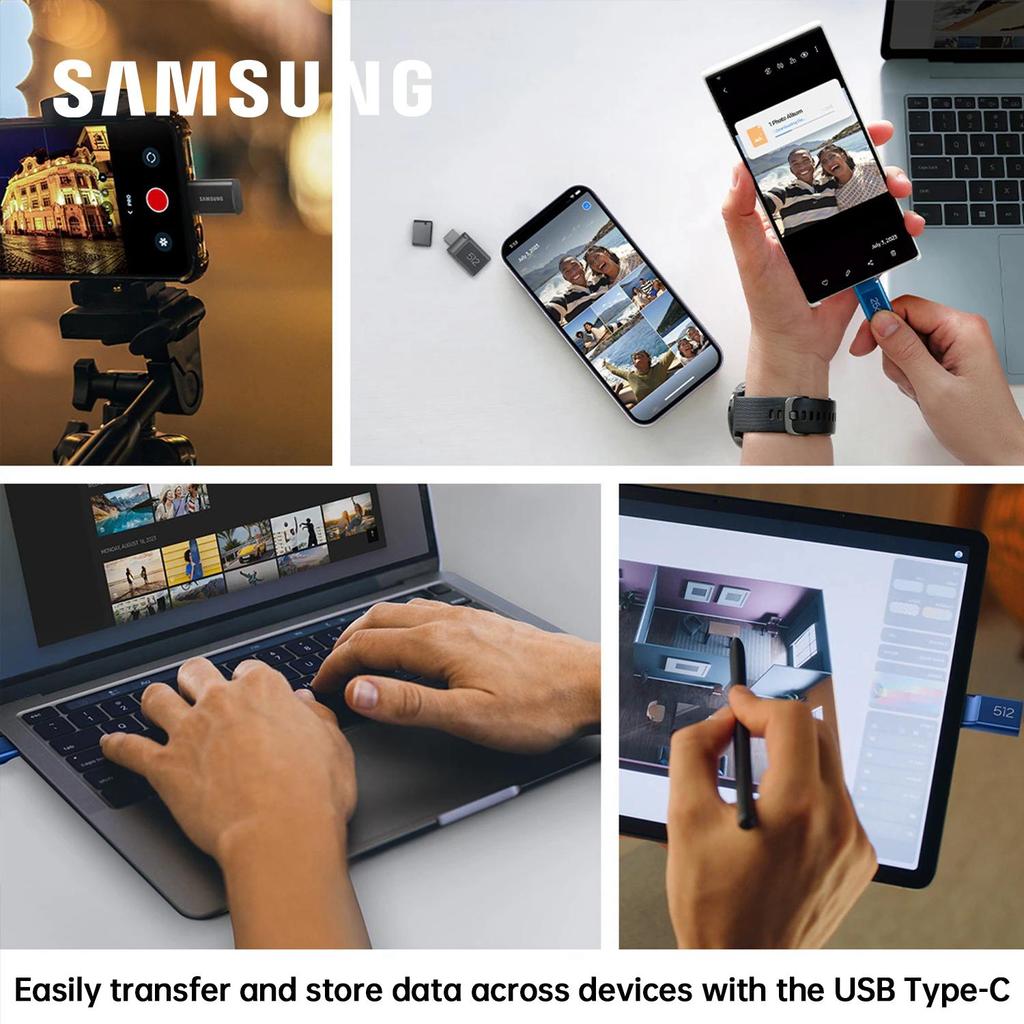 Samsung 128GB USB Type-C Flash Drive 64GB 256GB 400mb/s 512GB USB 3.1 USB 3.2 Pendrive Memory Stick USB Flash Drive For PC/Notebook/phone/Tablet