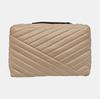 [Pre-Owned] Kira Large Nude Pink Lambskin Quilted Shoulder Bag With Gold Hardware - Very Good #O65QIA