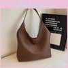 Color Simple Solid Large Capacity Women Casual Woven Tote Bag For Commuting