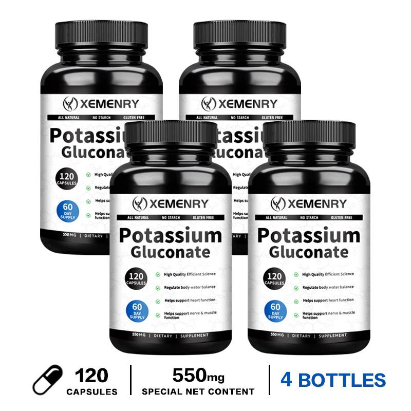 Xemenry - 550 mg Potassium Gluconate Supplement - Nervous System Health