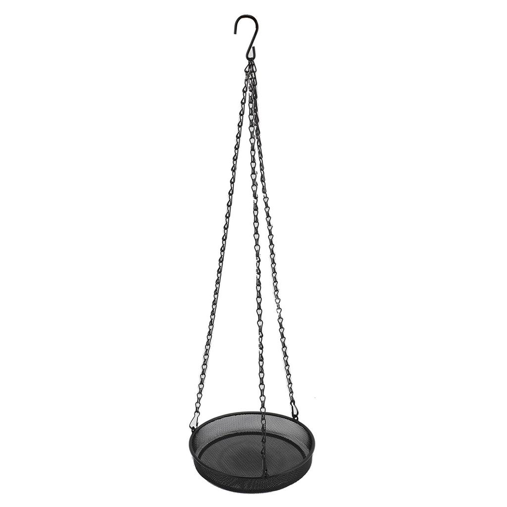 Bird Feeder Large Capacity Powder Coated Fine Metal Mesh Bird Feeder Hanging Tray for Garden Yard