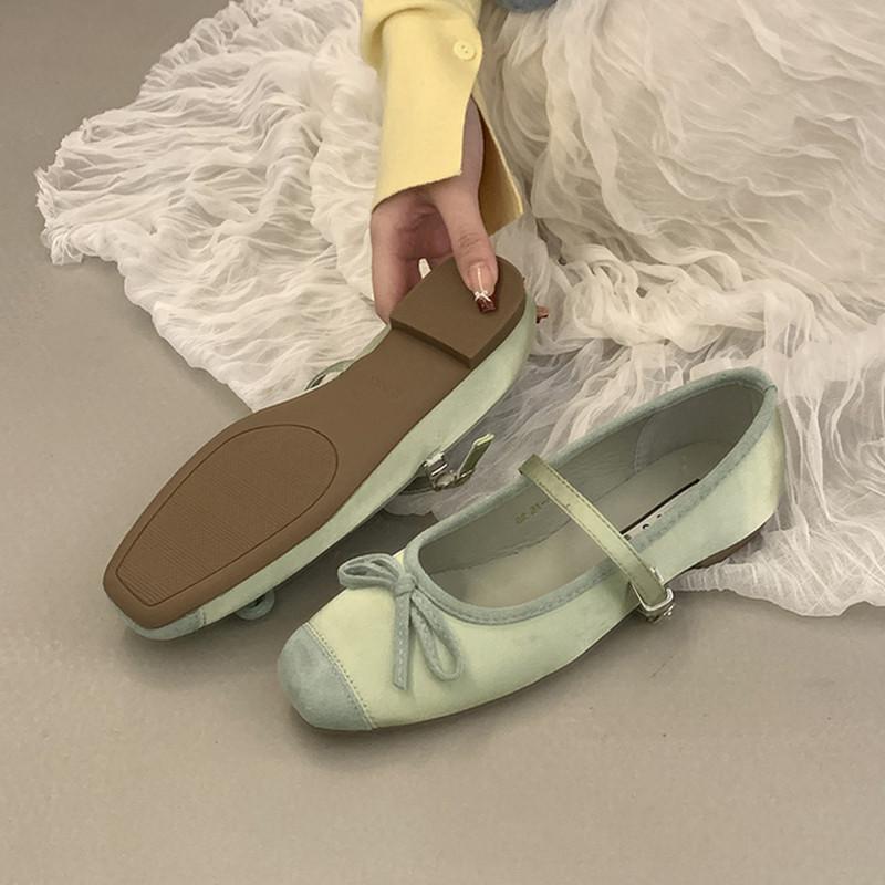 Bailamos 2025 Женские туфли на плоской подошве с квадратным носком, неглубокие мягкие туфли-балетки, женские балетки-лоферы, классические женские повседневные туфли для платья