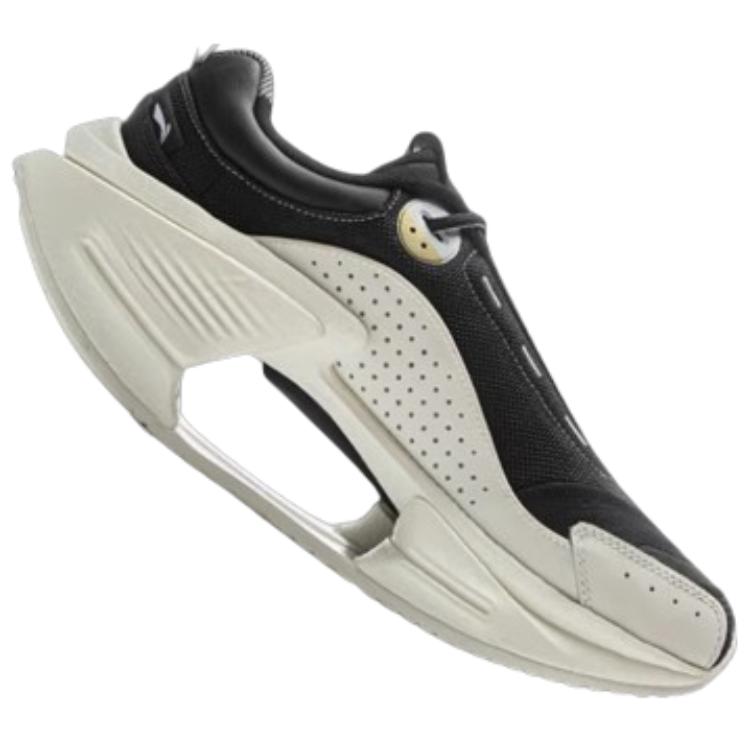 Li Ning Absolute Shadow CRC 2.0 Кроссовки повседневные из синтетической кожи Мужские кроссовки Черно-белые AZGU191-1