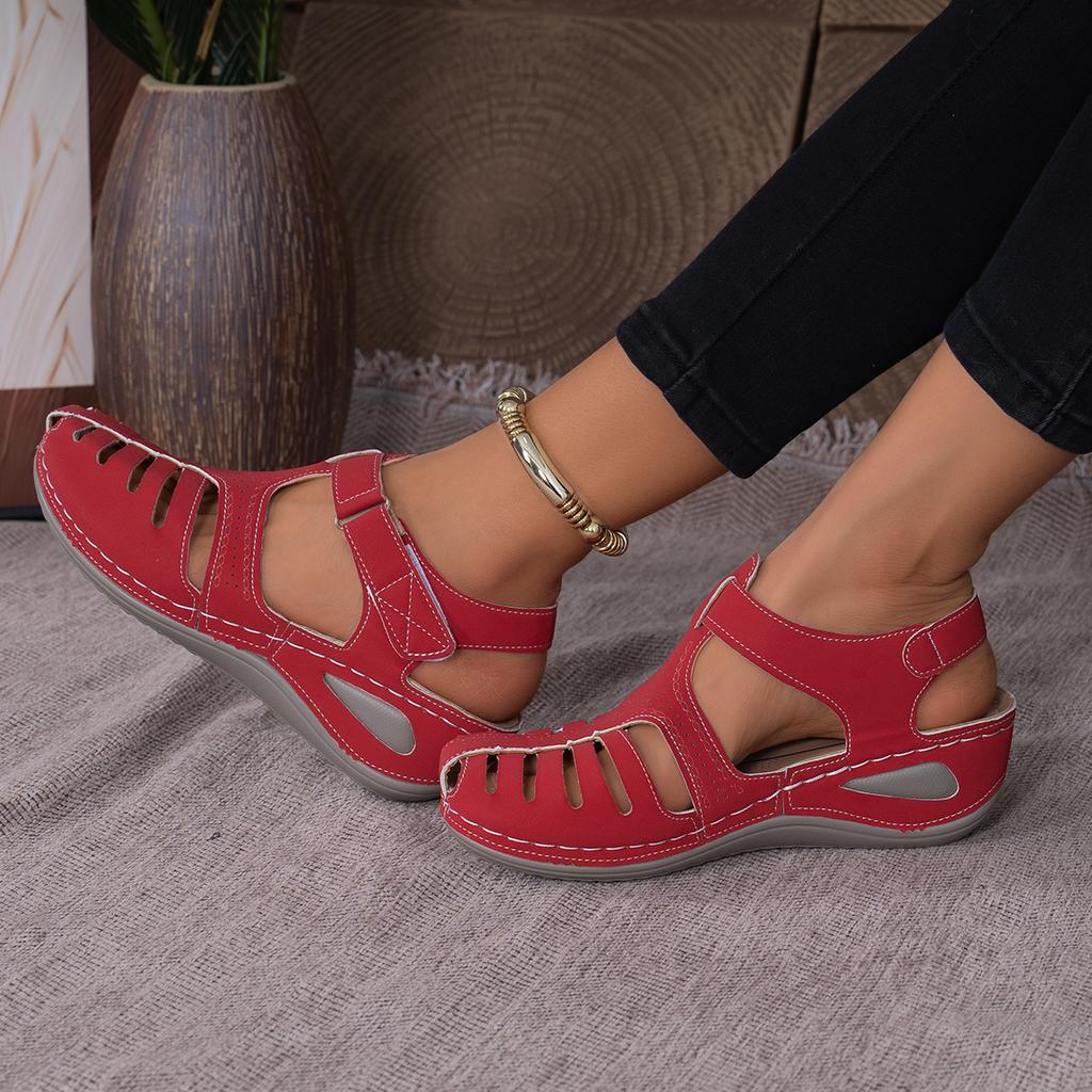 New Women's Peep-Toe Ankle Strap Sandals Summer Block Heel Fashion Shoes