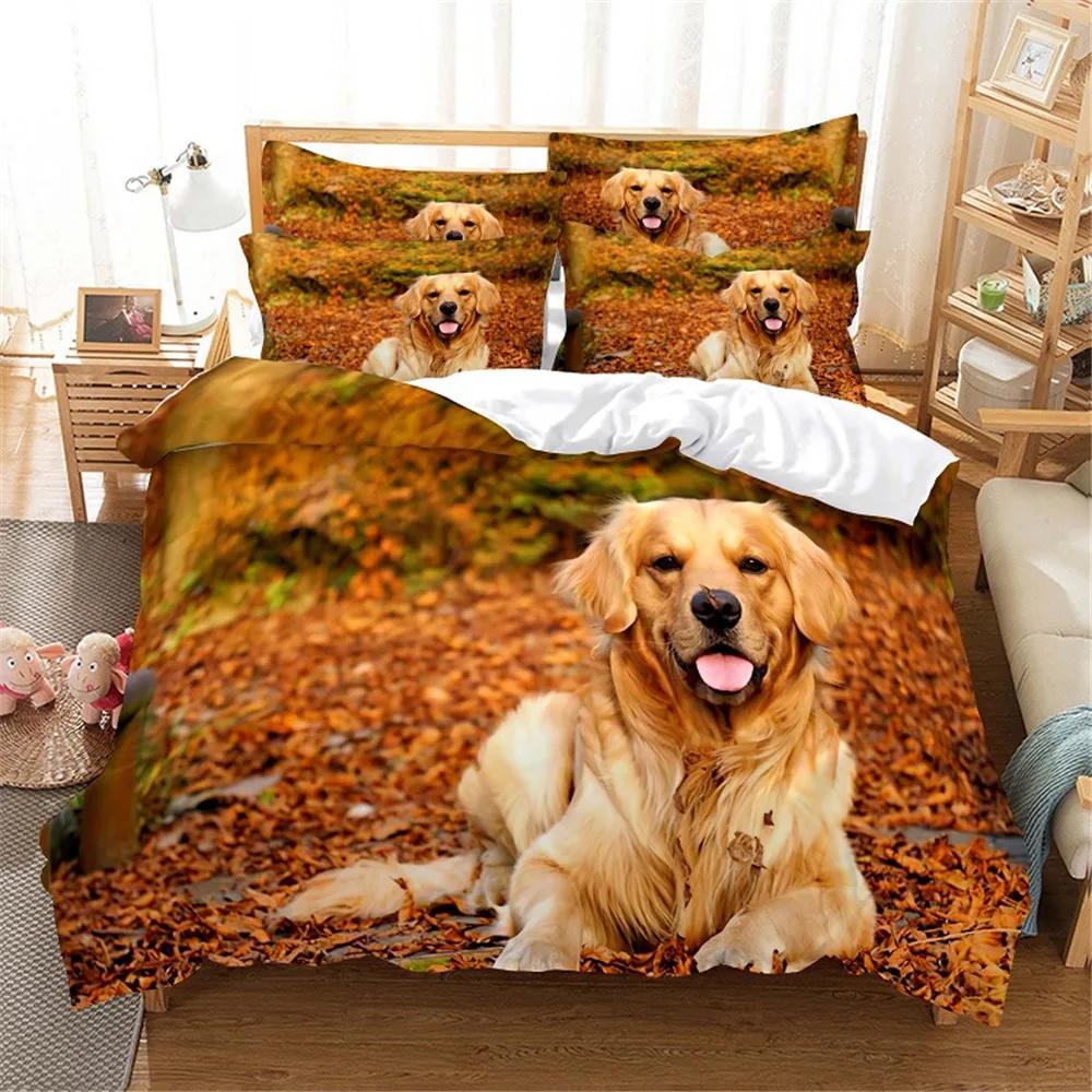 Red Love Cartoon Dog Пододеяльник Таксы Животные Тема для любителей собак Подарки Украшения для спальни для детей Подростков Женщин Мужчин
