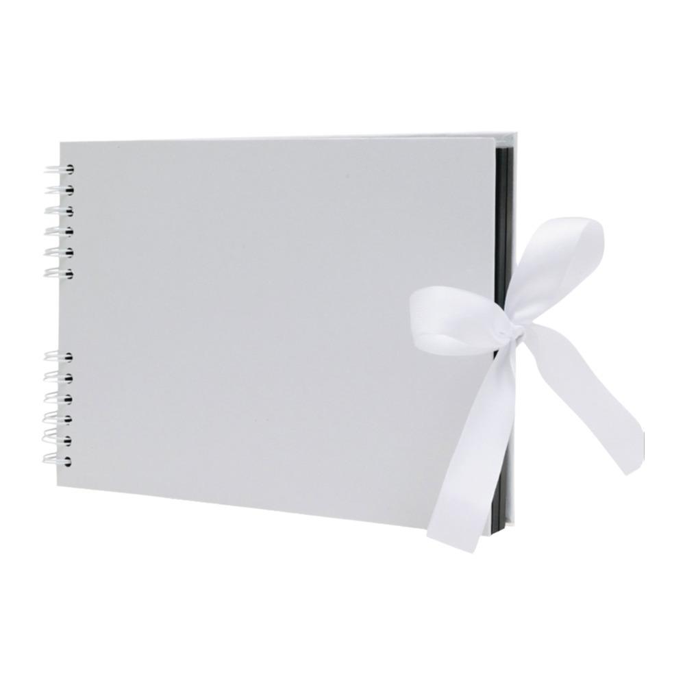 Scrapbook Black Inner Pages Ribbon Photo Albums Handmade 40 Sheets DIY Craft Album Creative Minimalist Memory Books Scrapbooking