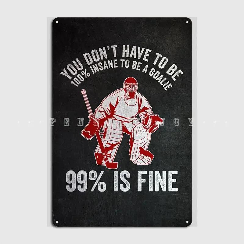Hockey Goalie Metal Sign Pub Living Room Printing Plaques Tin Sign Poster