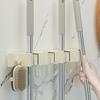 Wall Mounted Broom Holder Mop Rack Strong Load-bearing Easy To Install Universal Broom Hanger Tool Organizer Rack
