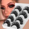 Looks Like Eyelash Extension Fluffy False Eyelashes D Curl Russian Strip Lashes Fake Eyelashes