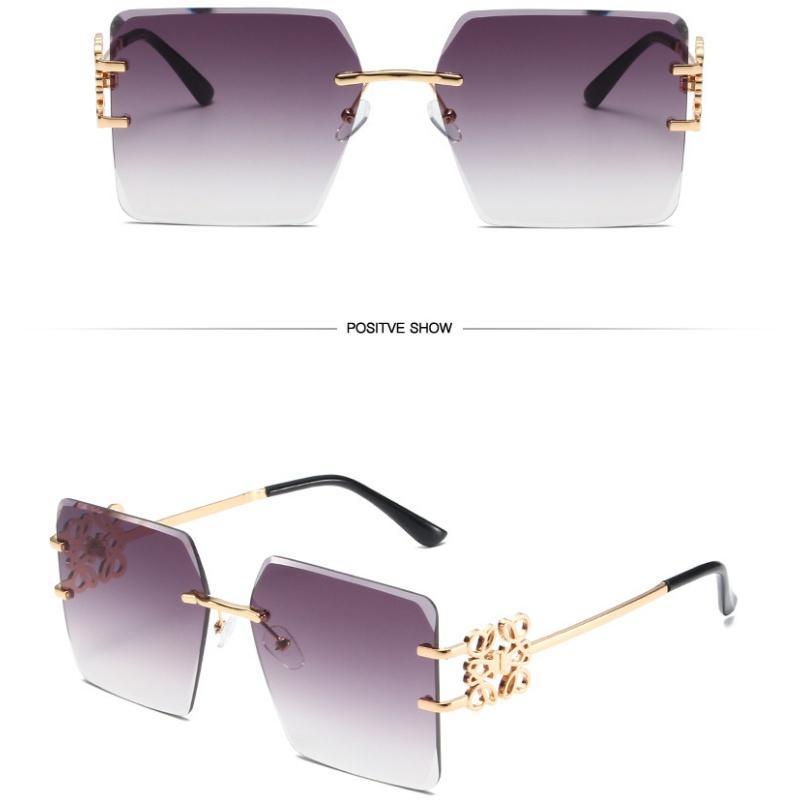 Жен. Очки Защита от солнца Защита от ультрафиолета Мода Личность Ретро Художественный Уличный снимок Вогнутая форма Путешествия Солнцезащитные очки без оправы с китайским узлом