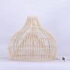 JOYINLED Modern Rattan Chandelier 40CM Hanging Lamp Wicker Pendant Light Hand-Woven Lamp Shade for Bedroom Kitchen Farmhouse