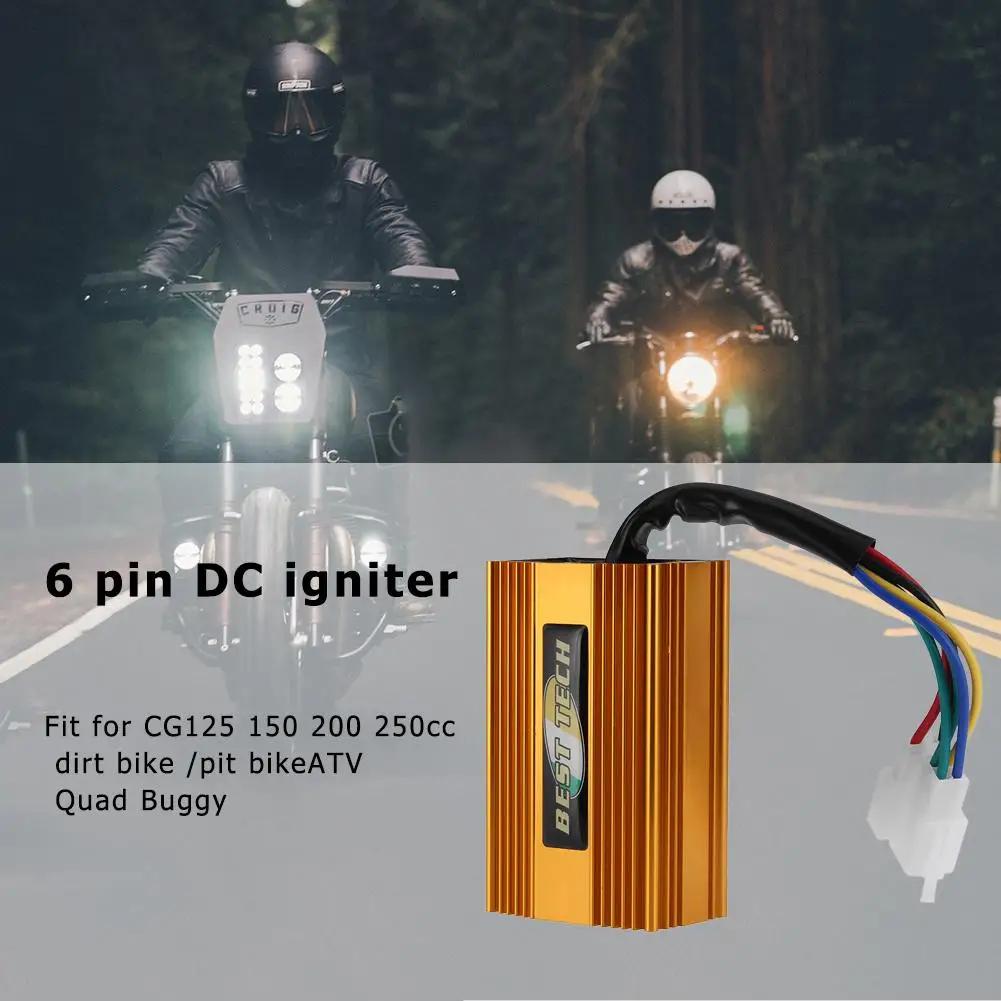Высокопроизводительный алюминиевый 12 В 6-контактный гоночный DC CDI для CG125 150 200 250 куб. см. Байк/питбайк ATV Quad Buggy Car Parts
