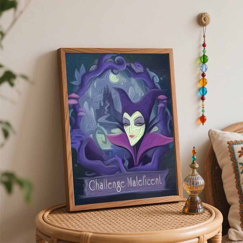 Disney Maleficent digital oil painting diy handpainted coloring canvas art wall home decor set for adults paint by numbers gift